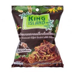 Кокосовые чипсы с шоколадом KING ISLAND (40 г)
