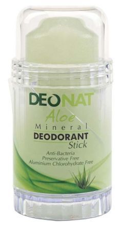 Дезодорант-Кристалл с натуральным соком Алоэ, стик зеленый (80 г), DeoNat