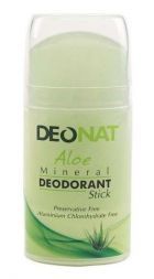 Дезодорант-Кристалл с натуральным соком Алоэ, стик овальный, выдвигающийся (100 г), DeoNat