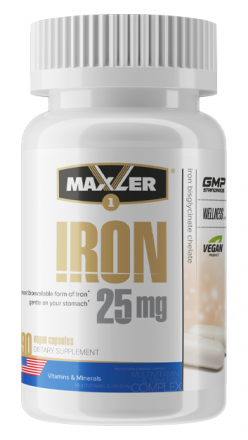 Maxler Iron Bisglycinate Chelate 25 мг (90 кап)