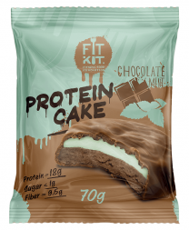Печенье протеиновое FIT KIT Protein Cake (Шоколад-мята) (70 г)